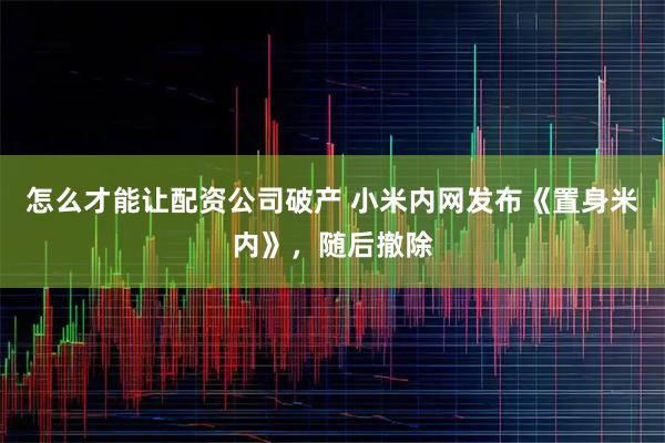 怎么才能让配资公司破产 小米内网发布《置身米内》，随后撤除